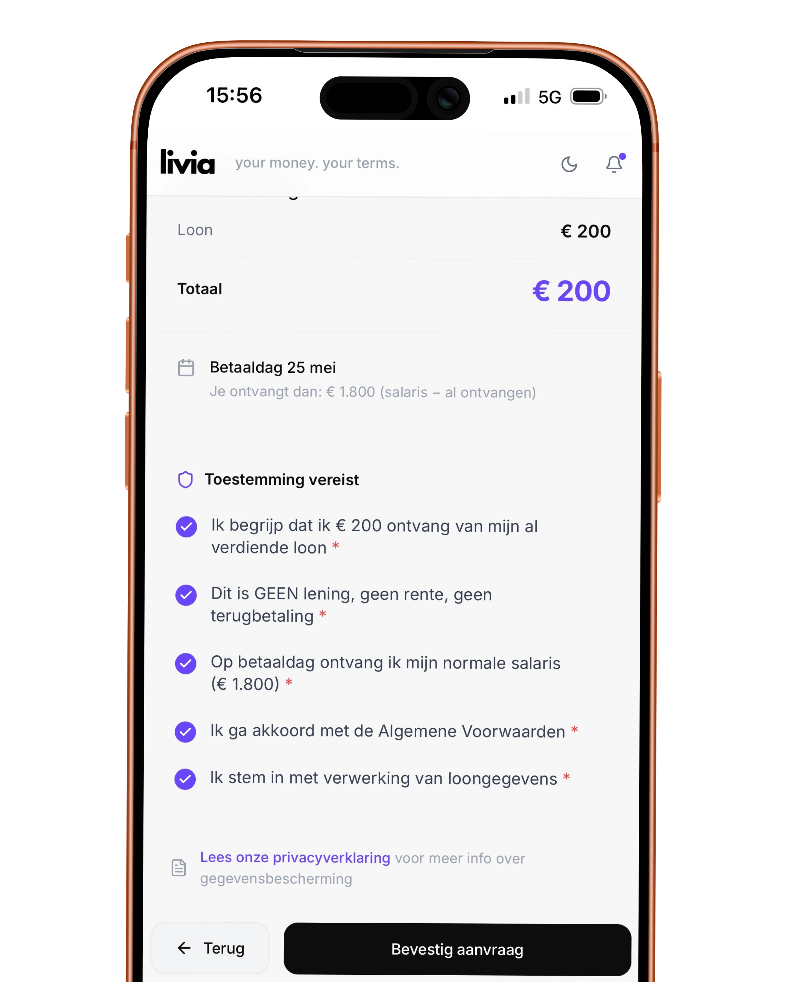 Livia payout